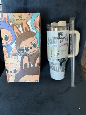 Stanley Labubu Themed Quencher H2 Tumbler with Multicolor Graphic Box